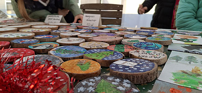 bombki z plastrow drewna